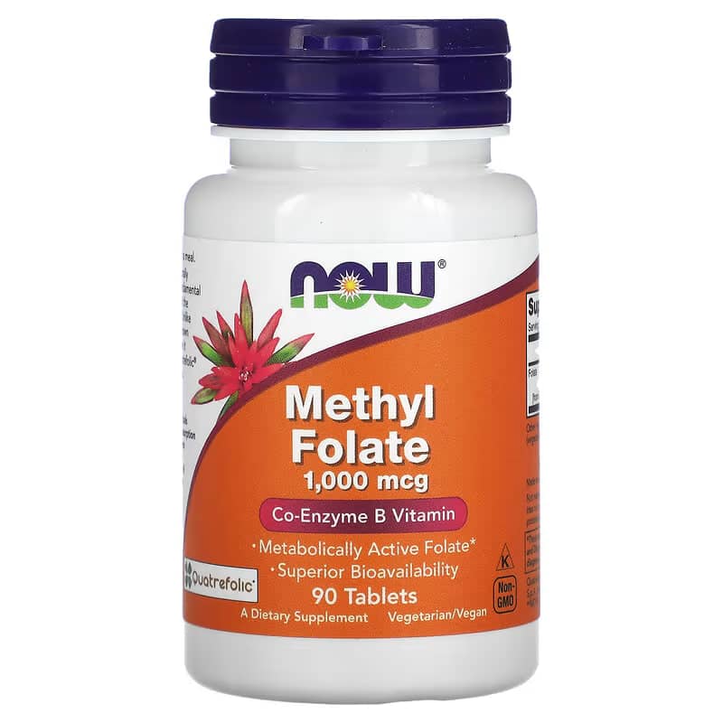 NOW FOODS, METHYL FOLATE, 1,000 MCG, 90 TABLETS 1