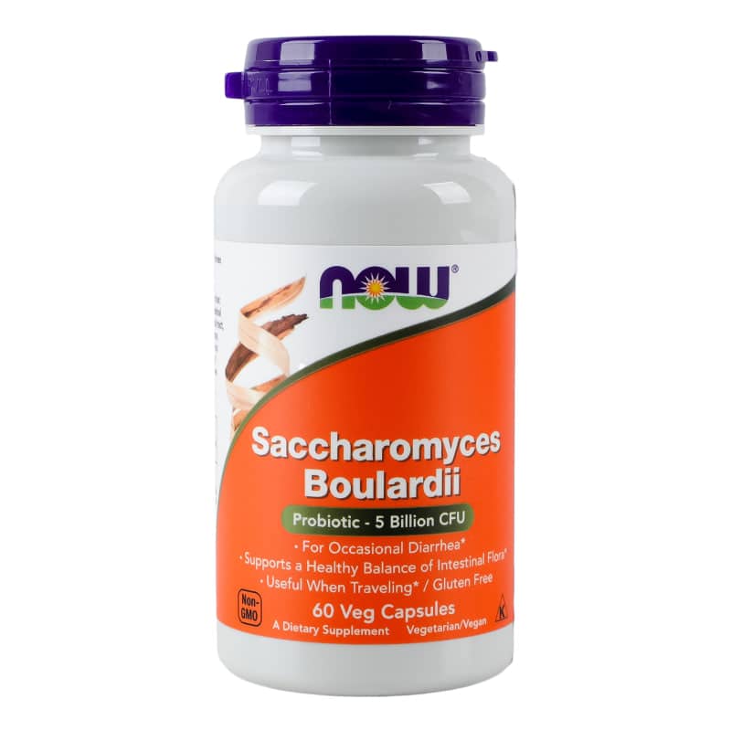NOW FOODS, SACCHAROMYCES BOULARDII, PROBIOTIC , 5 BILLION CFU, 60 VEG CAPSULES 1
