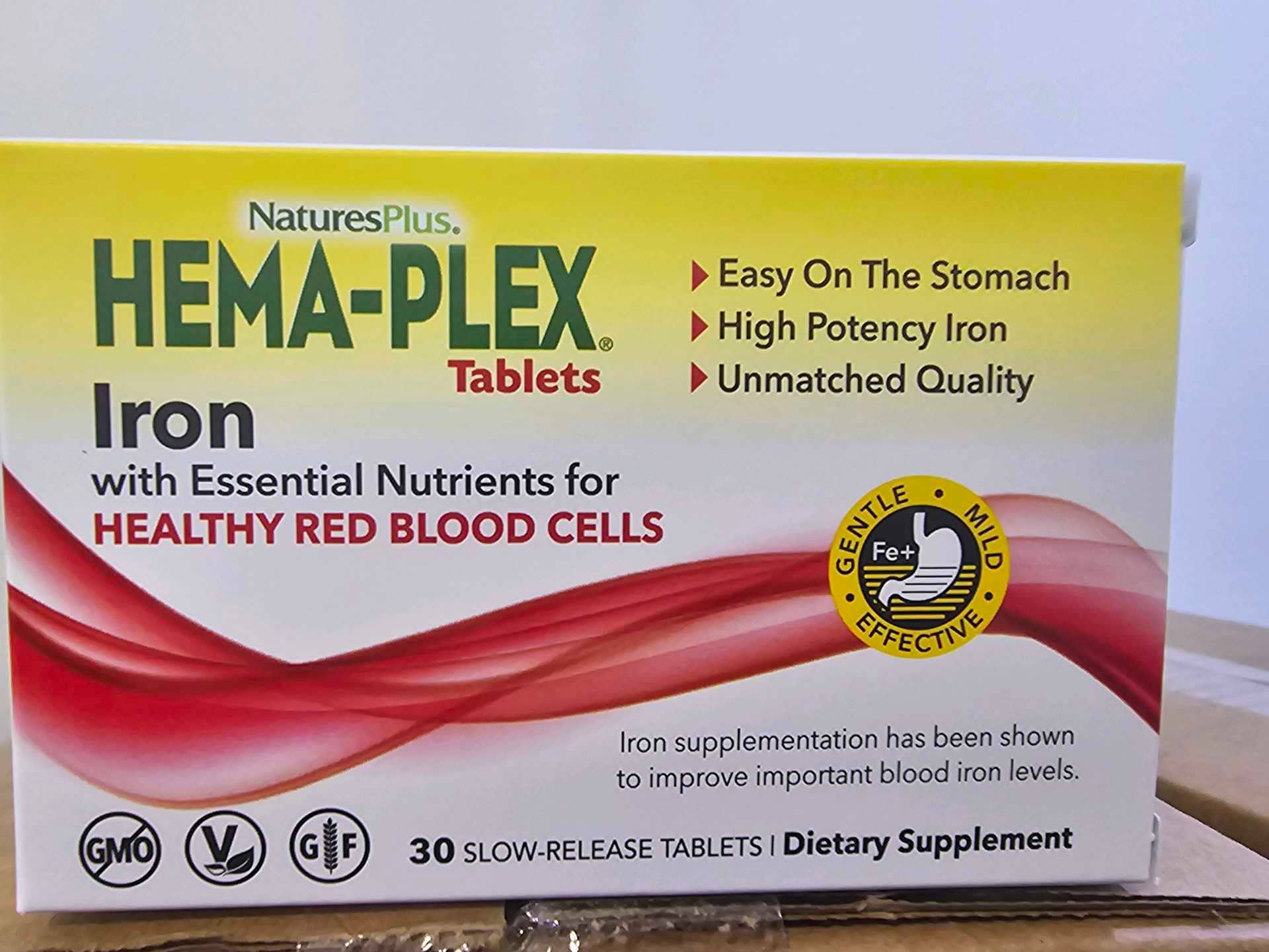 NaturesPlus, Hema-Plex, Iron, 30 Slow-Release Tablets 1