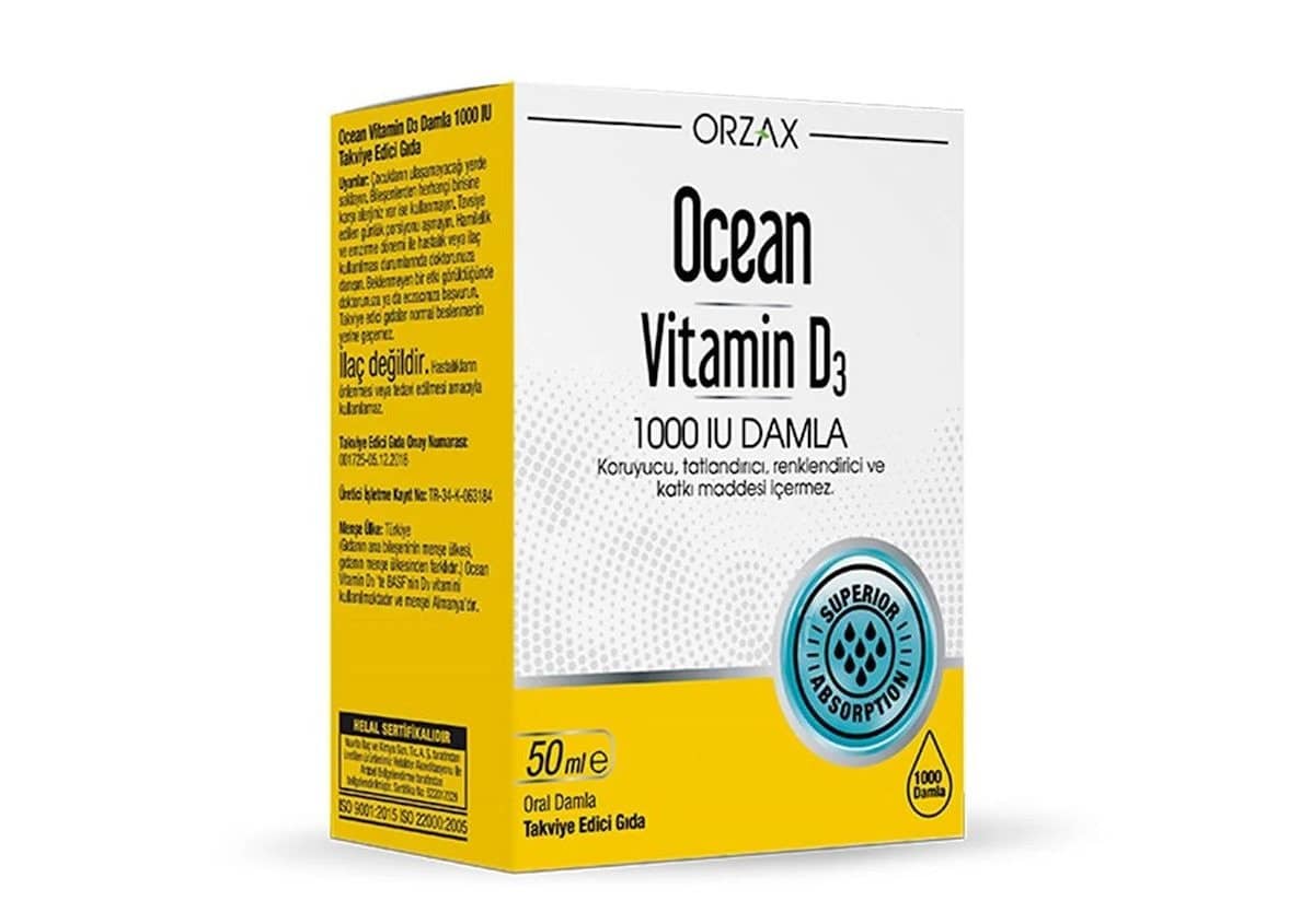 Orzax Ocean Vitamin D3 1000 IU 50 ml Drops 1