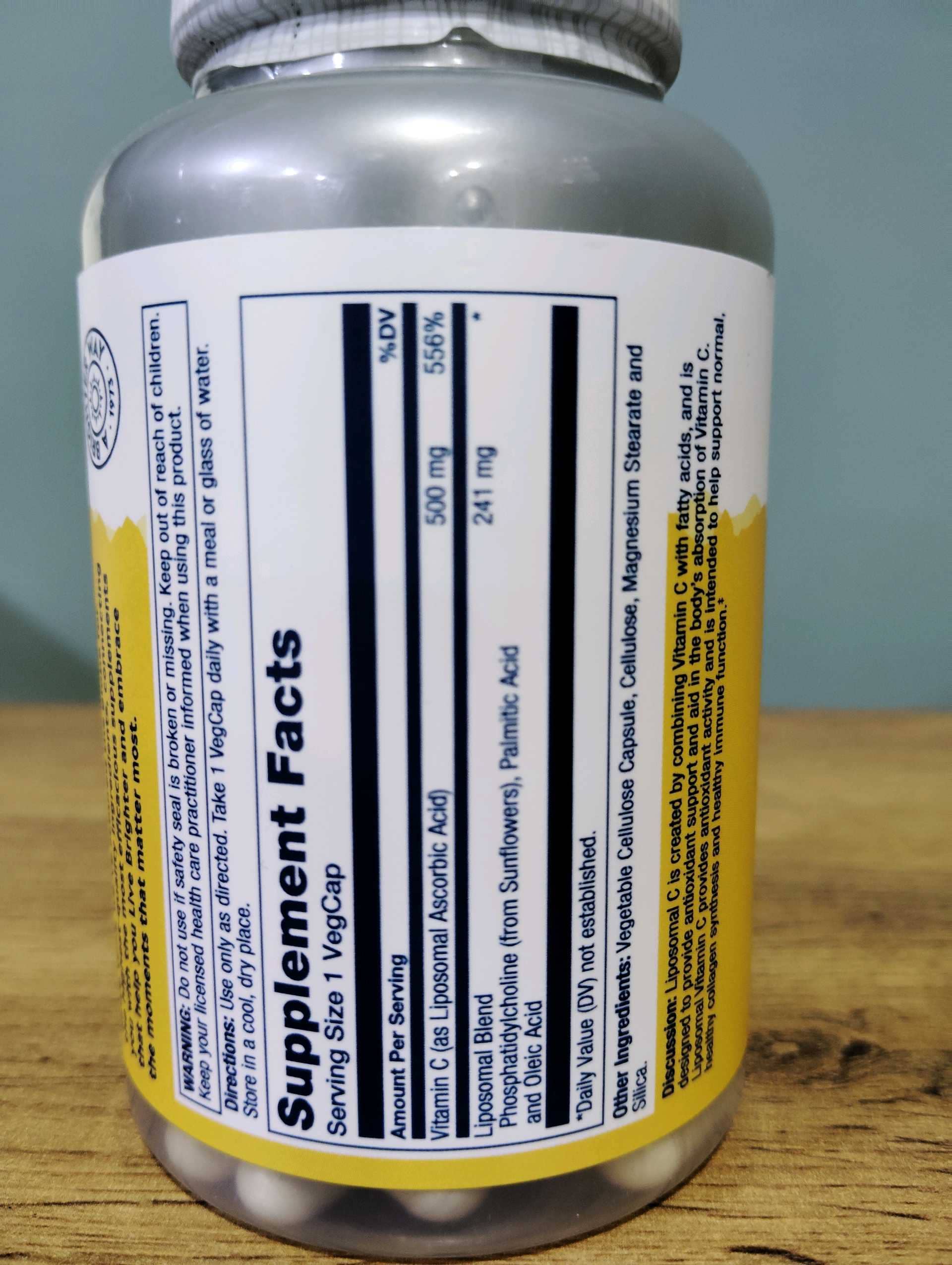 Soloray Lipocomal Vitamin C 100 vegcaps 2