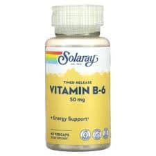 Solaray Vitamin B-6 50mg 60vegcaps 1