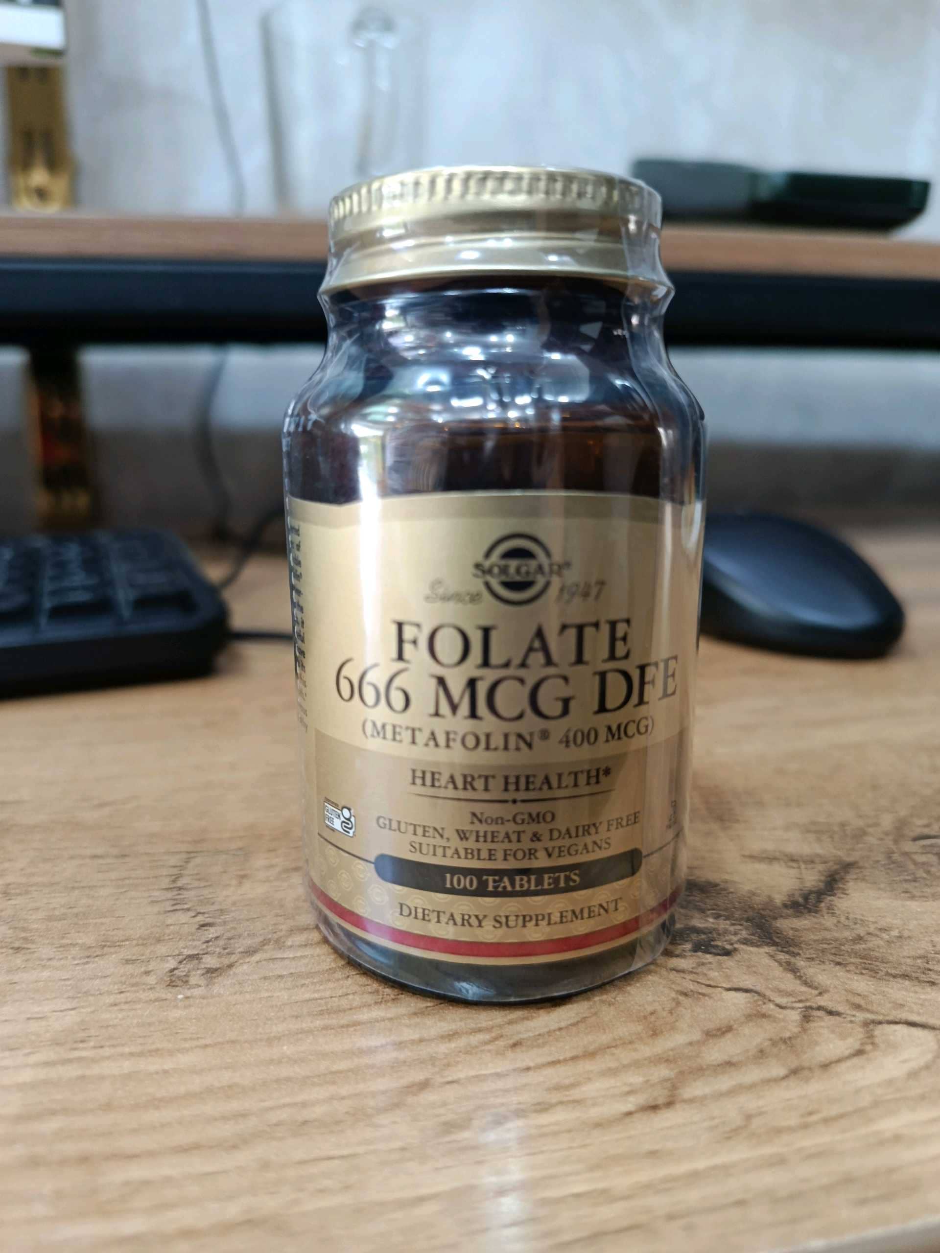 SOLGAR FOLATE 666mcg dfe METAFOLIN  100tab 1