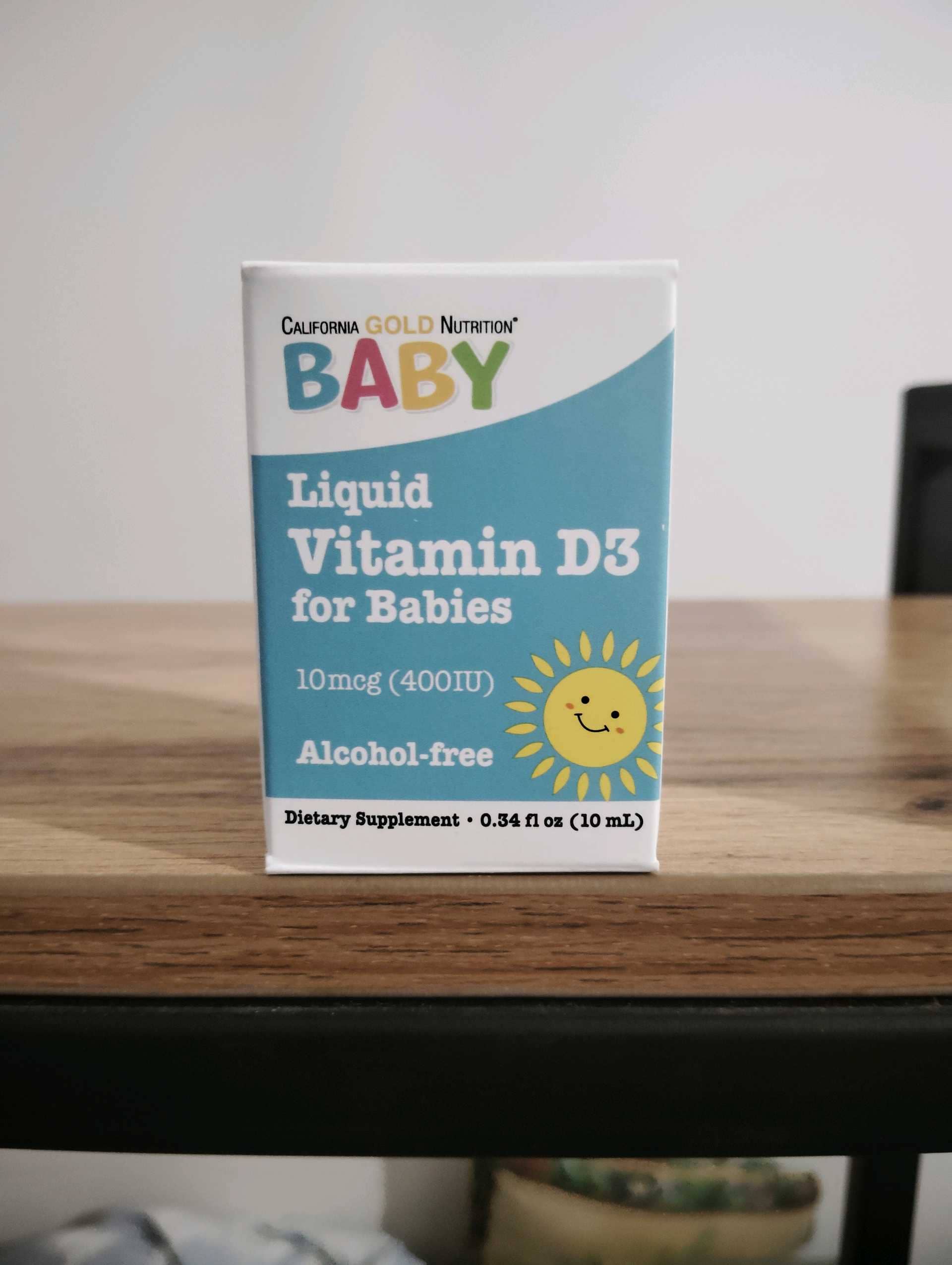 California Gold Nutrition Liquid Vitamin D3 for babies 10mcg 400iu 1