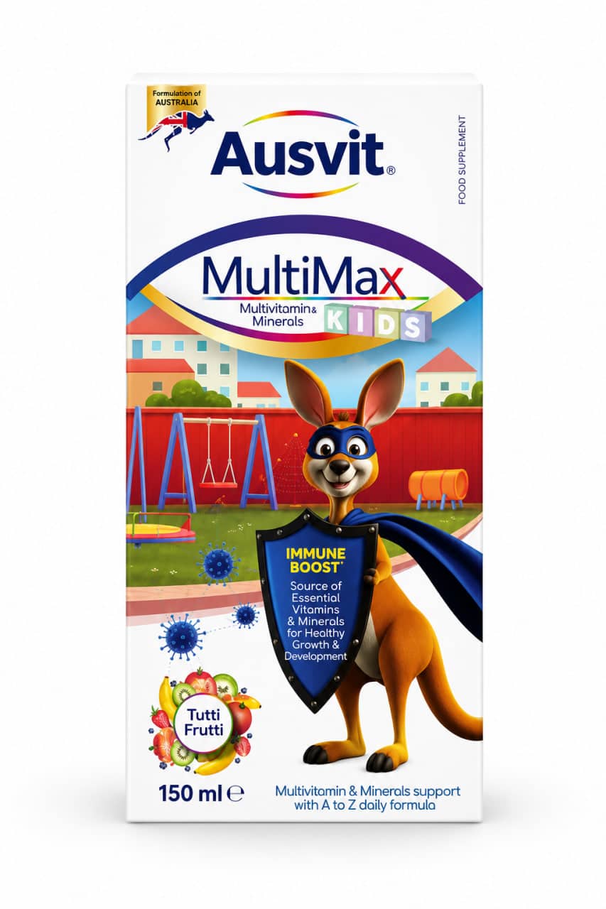 Ausvit Multimax Kids Black Cumin Seed Oil, Beta Glucan, Multivitamin and Syrup 150ml 1