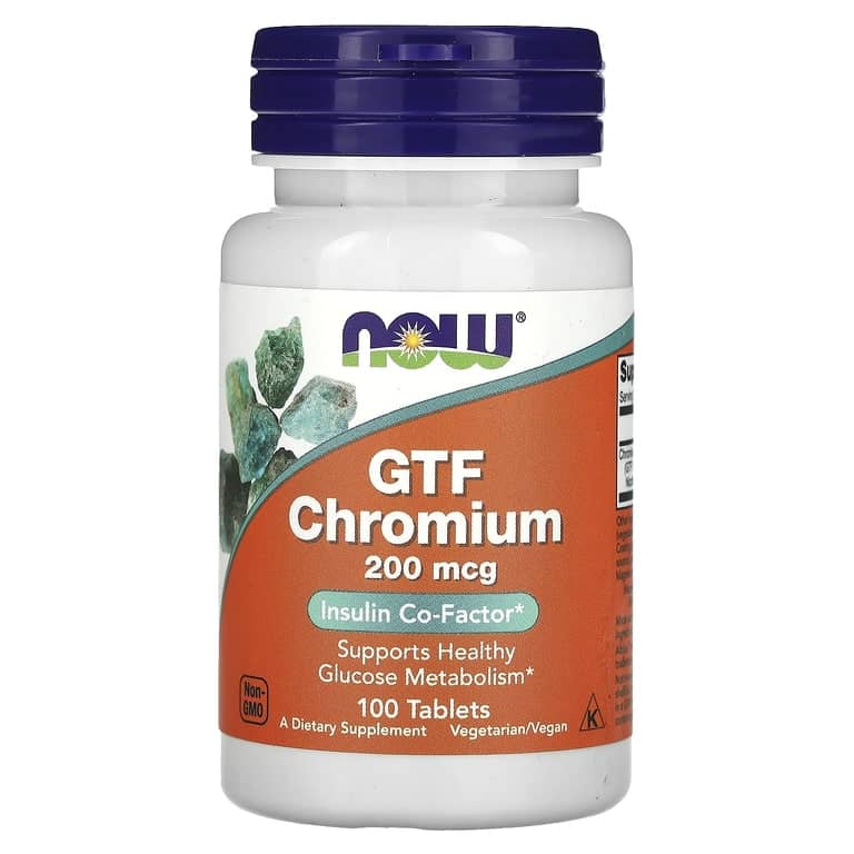 NOW GTF CHROMIUM 200mcg  100 TABS 1