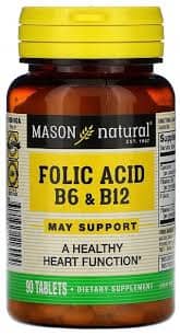 Mason natural Folic Acid B-6 & B-12 1