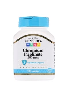 21st Century, Chromium Picolinate, 200 mcg, 100 Tablets