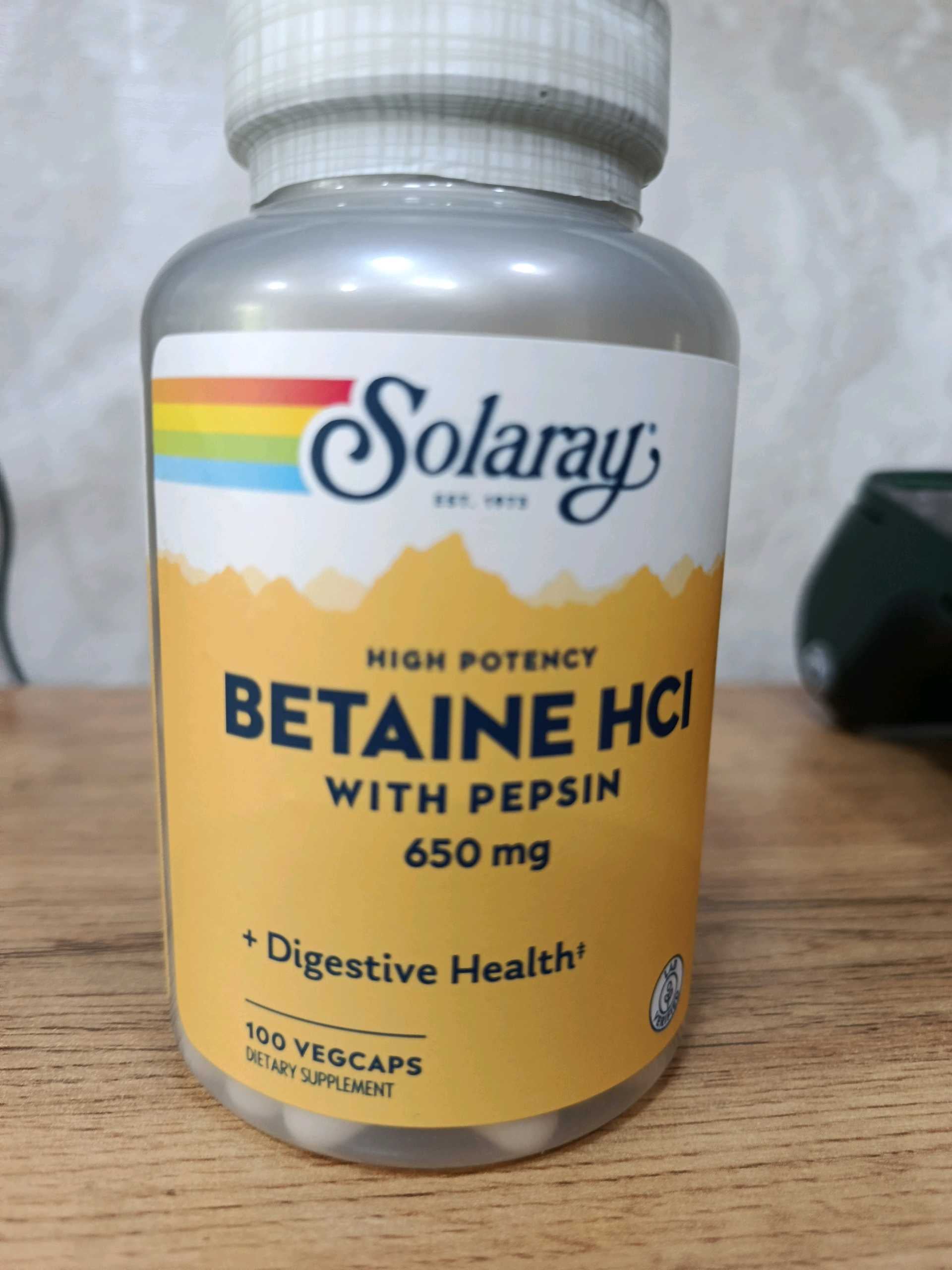 SOLARAY HCL W/PEPSIN 100CT
