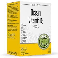 ORZAX OCEAN  VITAMIN  D3  1000 IU  20 ML